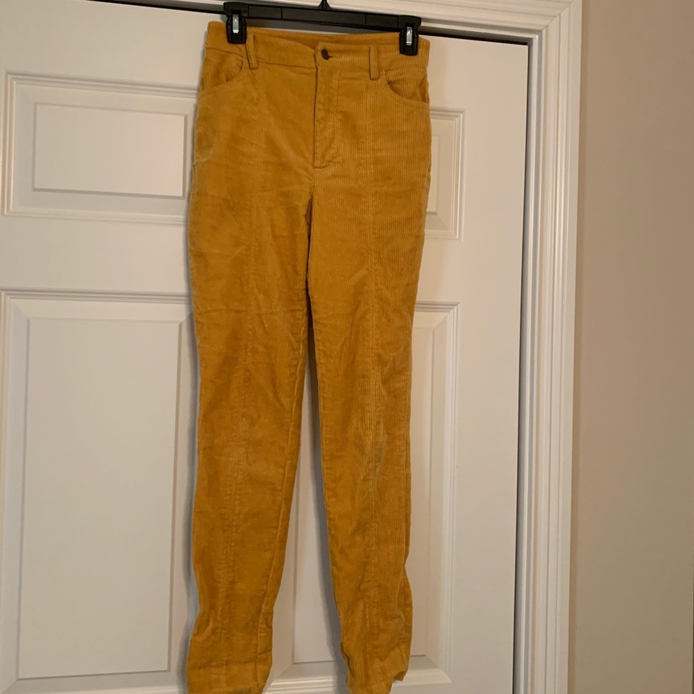 Corduroy yellow pants